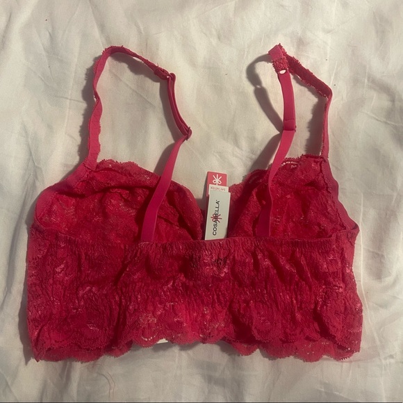 COPY - COPY - Cosabella Never Say Never Sweetie Lace Bralette: Raspberry - Picture 2 of 7